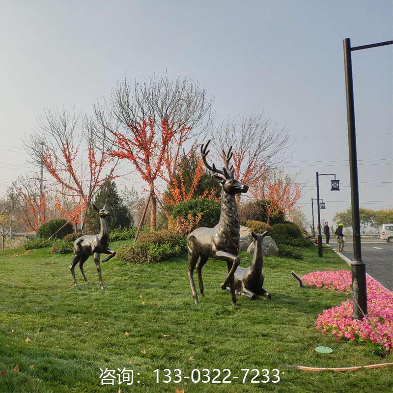鹿系列雕塑