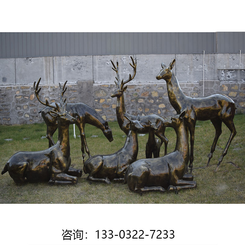 鹿系列雕塑