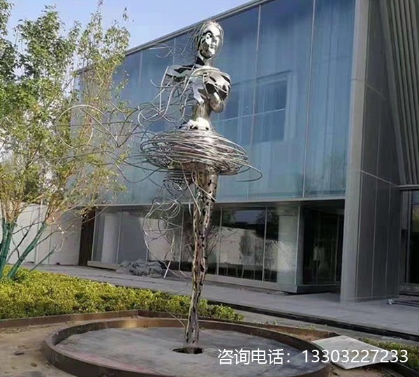 不銹鋼芭蕾人物雕塑